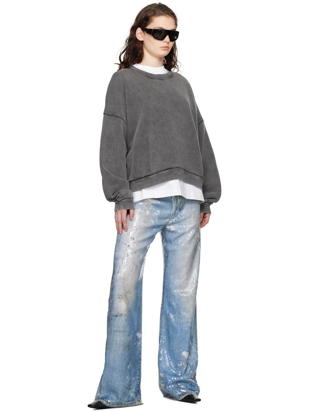 Gray Logo Patch Sweatshirt - 4
