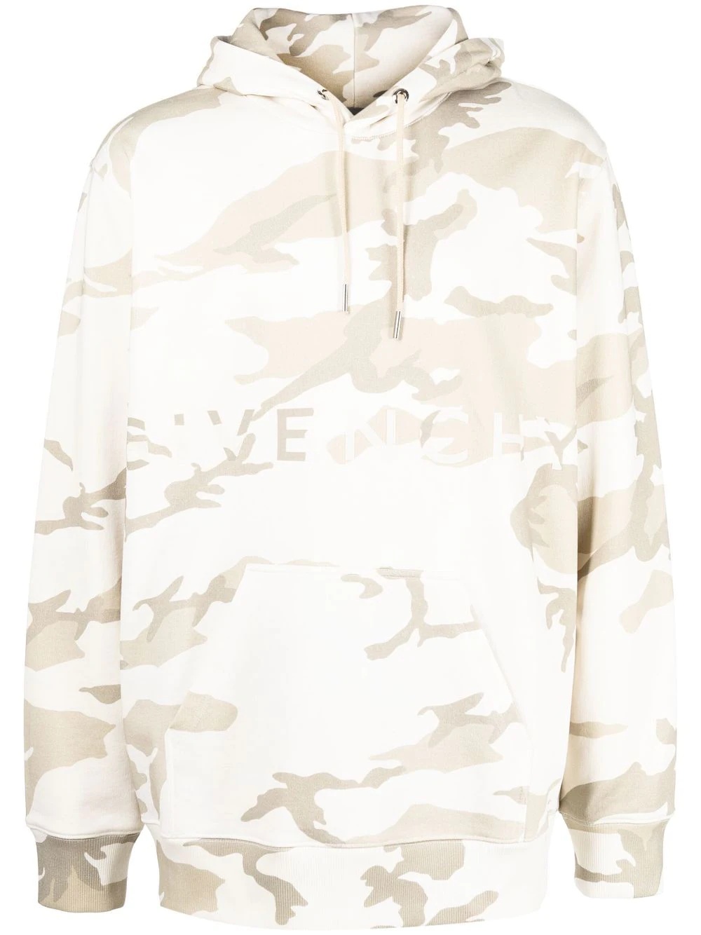 camouflage-pattern logo-print hoodie - 1