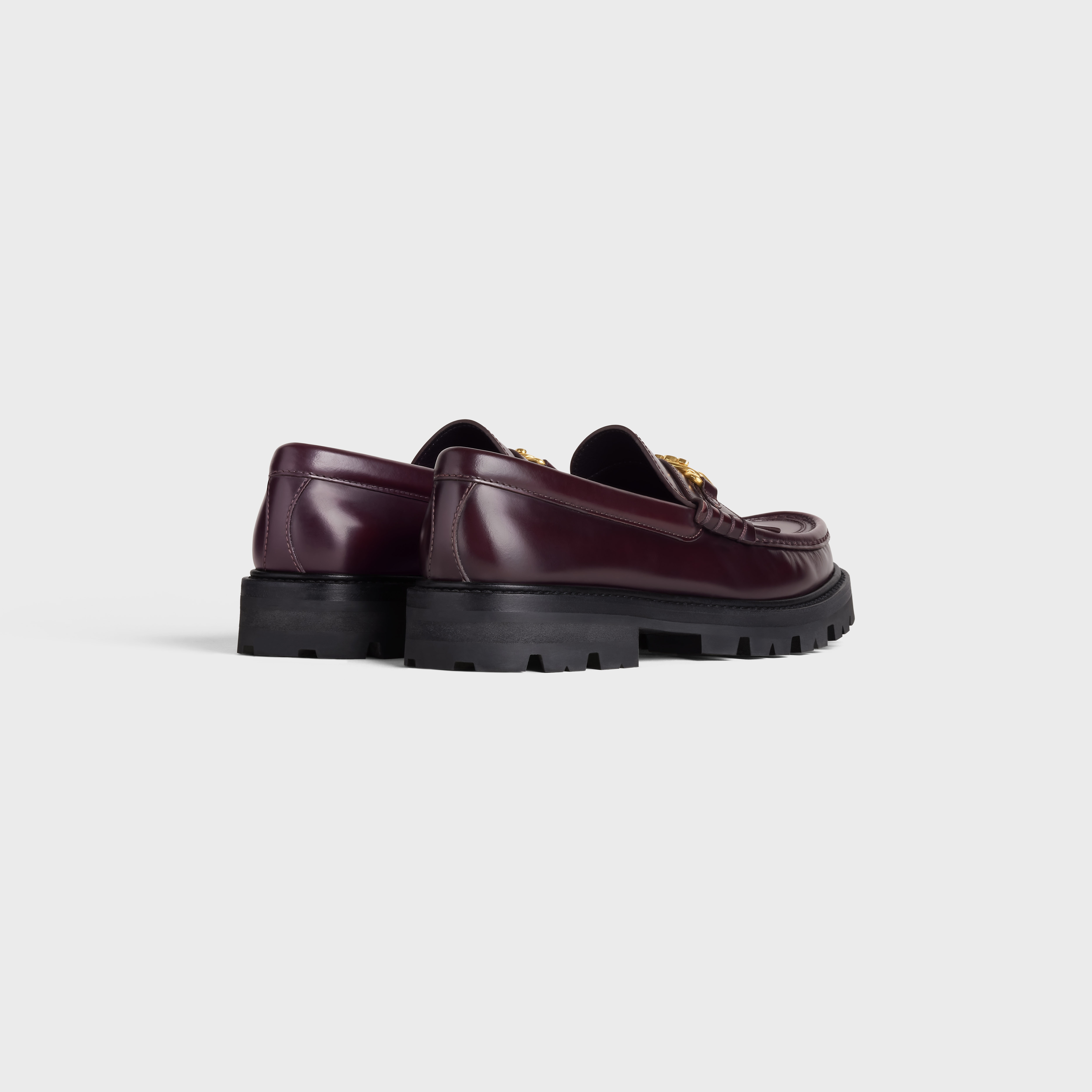 CELINE MARGARET LOAFER WITH TRIOMPHE CHAIN in POLISHED BULL - 3