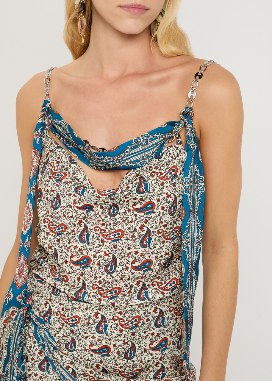 Rabanne Paisley Satin top - 5