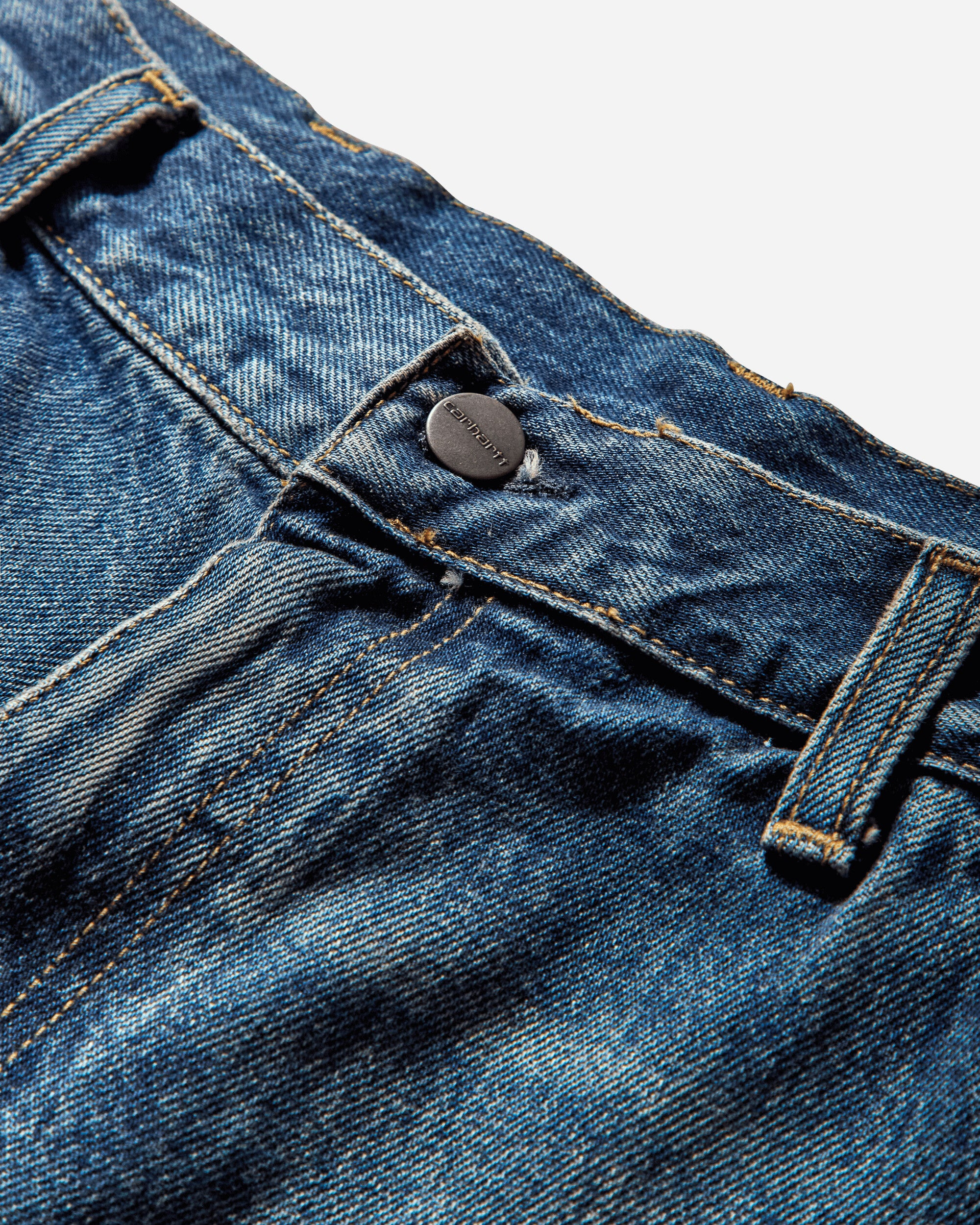 Men's Single Knee Pants Blue (Worn Used Wash) - 3