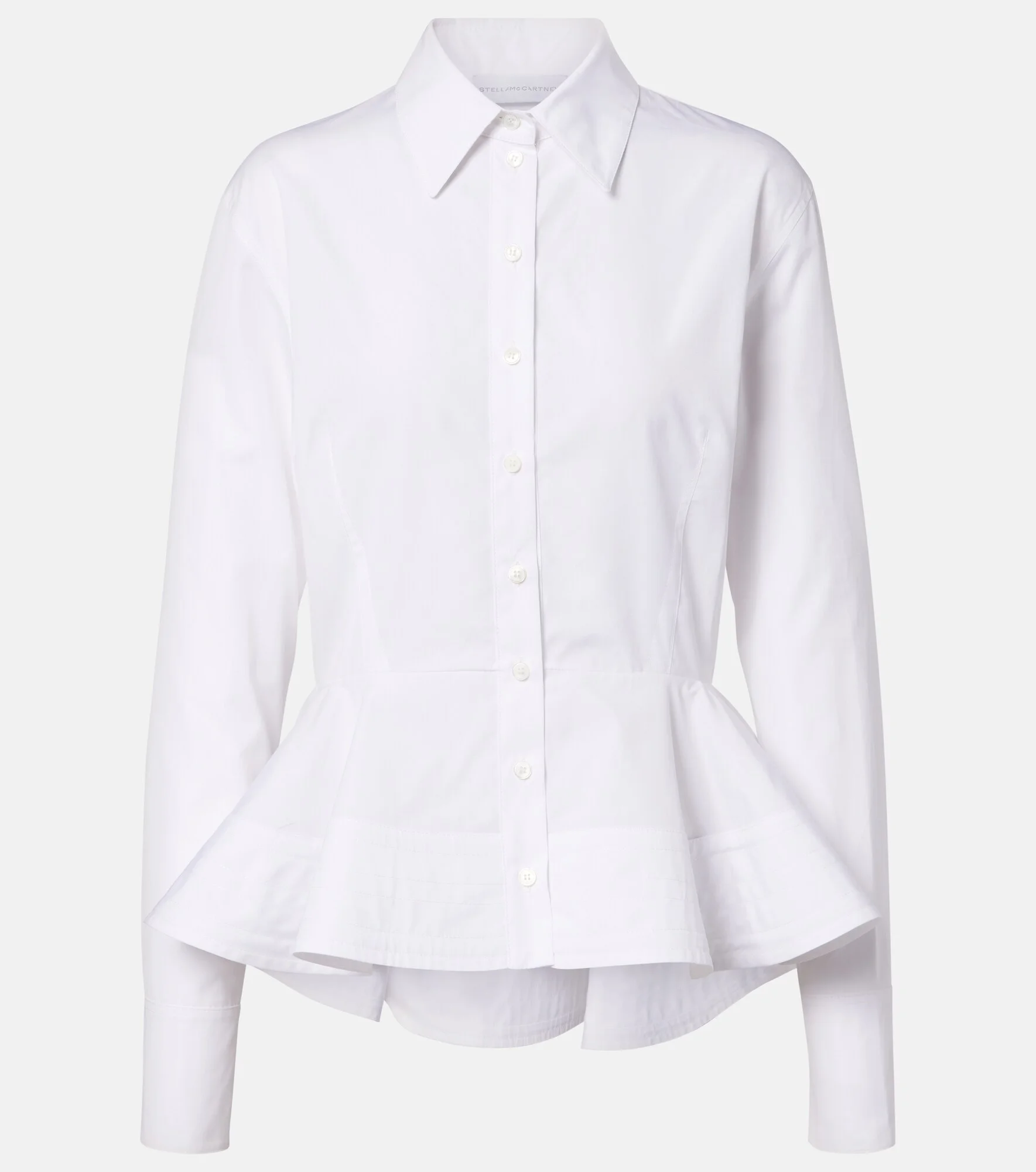 Peplum cotton poplin shirt - 1