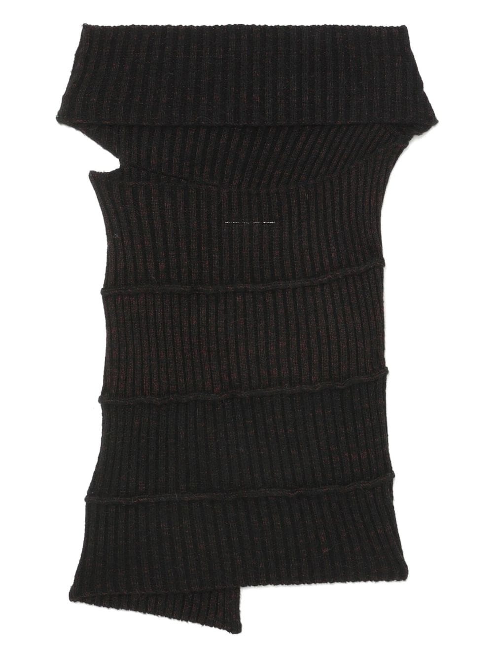 off-shoulder asymmetric knitted top - 6