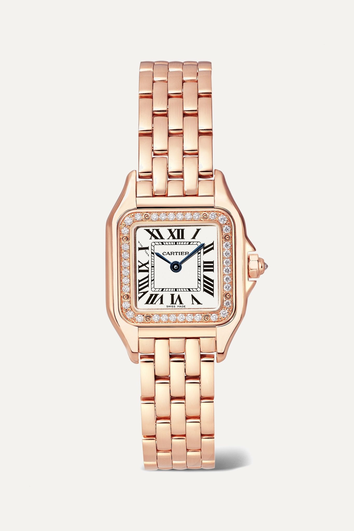 Panthère de Cartier 22mm small 18-karat pink gold diamond watch - 1