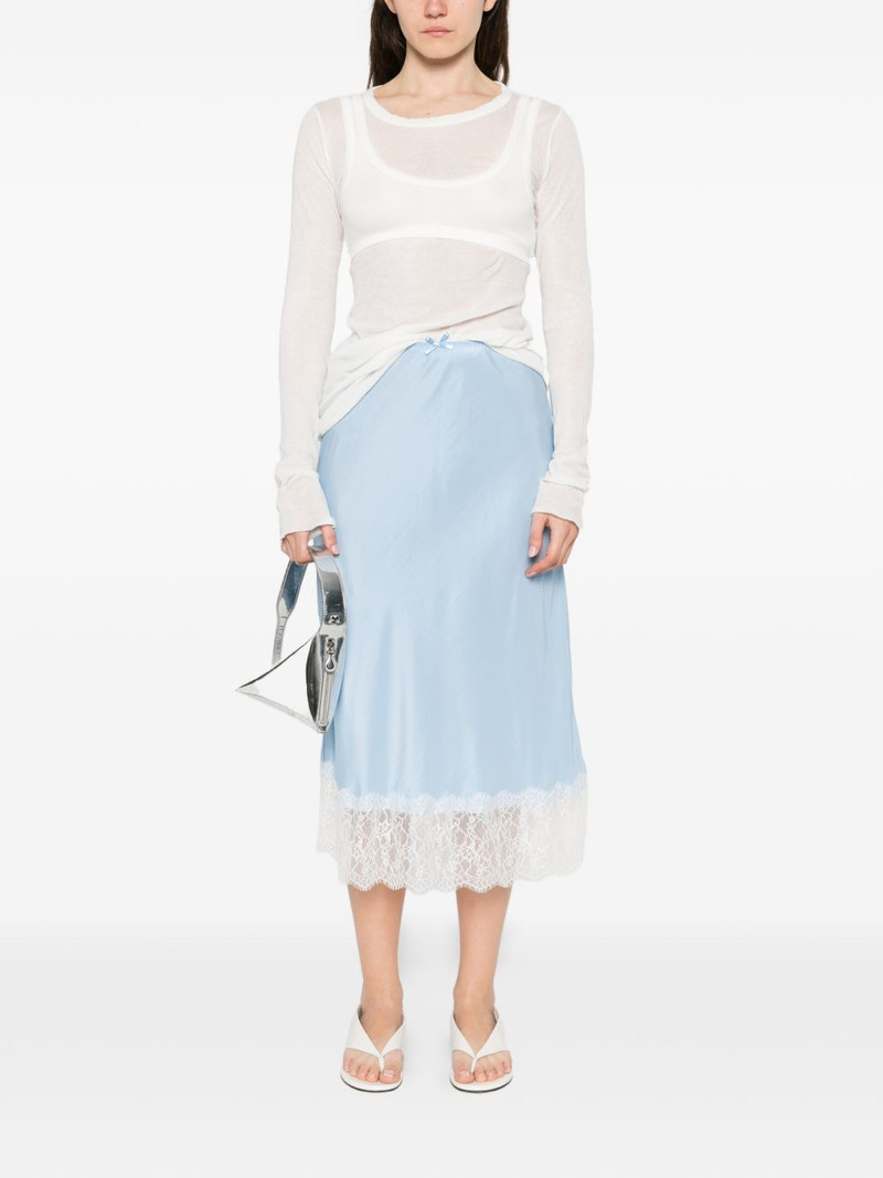 Moschino lace-trim midi skirt outlook