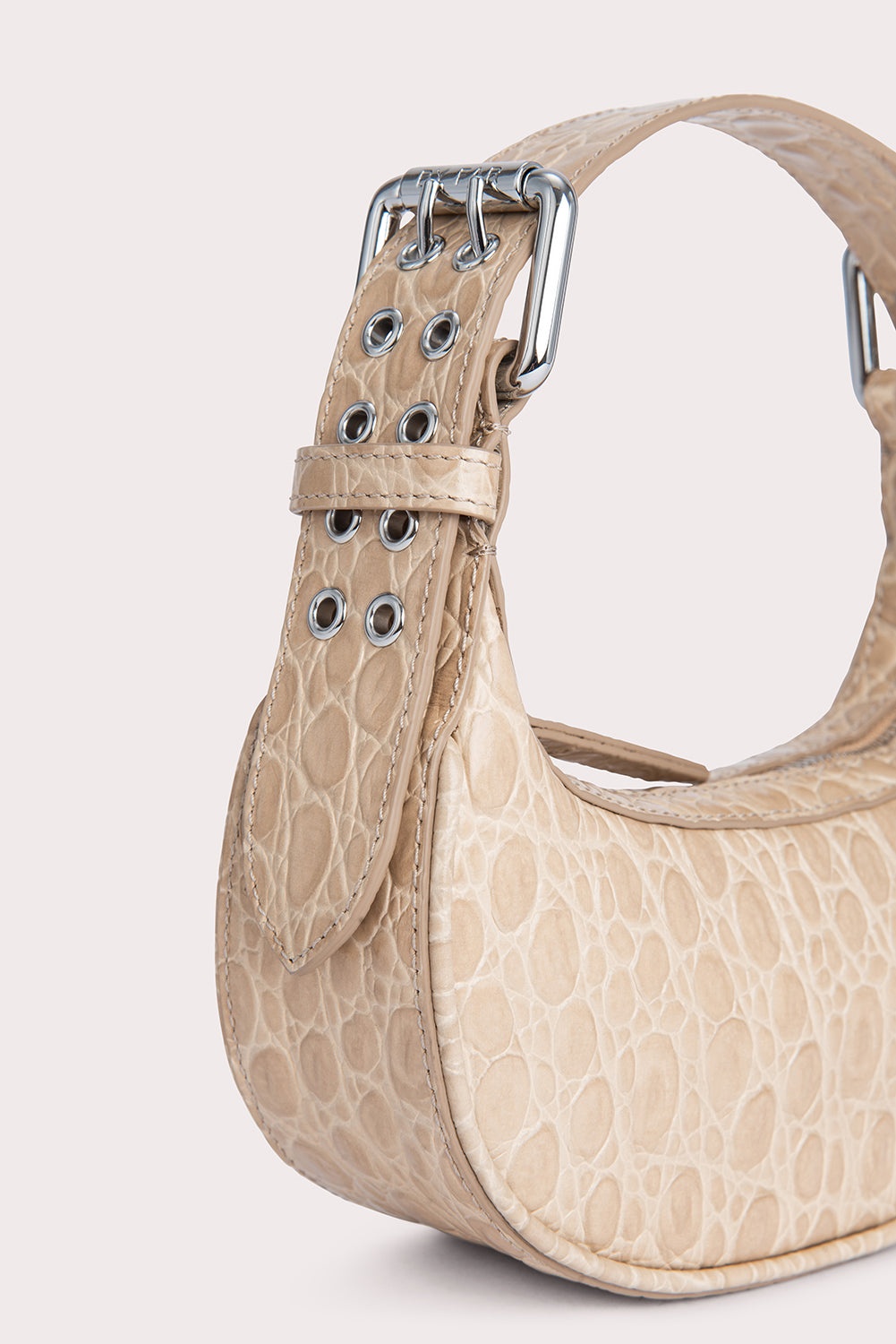 Mini Soho Kraft Circular Croco Embossed Leather - 4