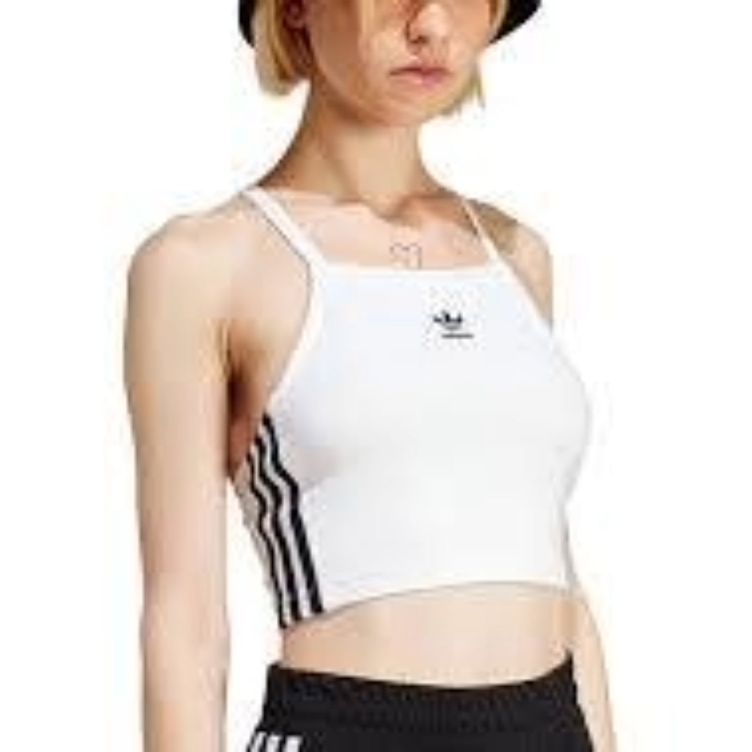 (WMNS) adidas Adicolor 3-Stripes Crop Top Asia Sizing 'White' IN8377 - 2