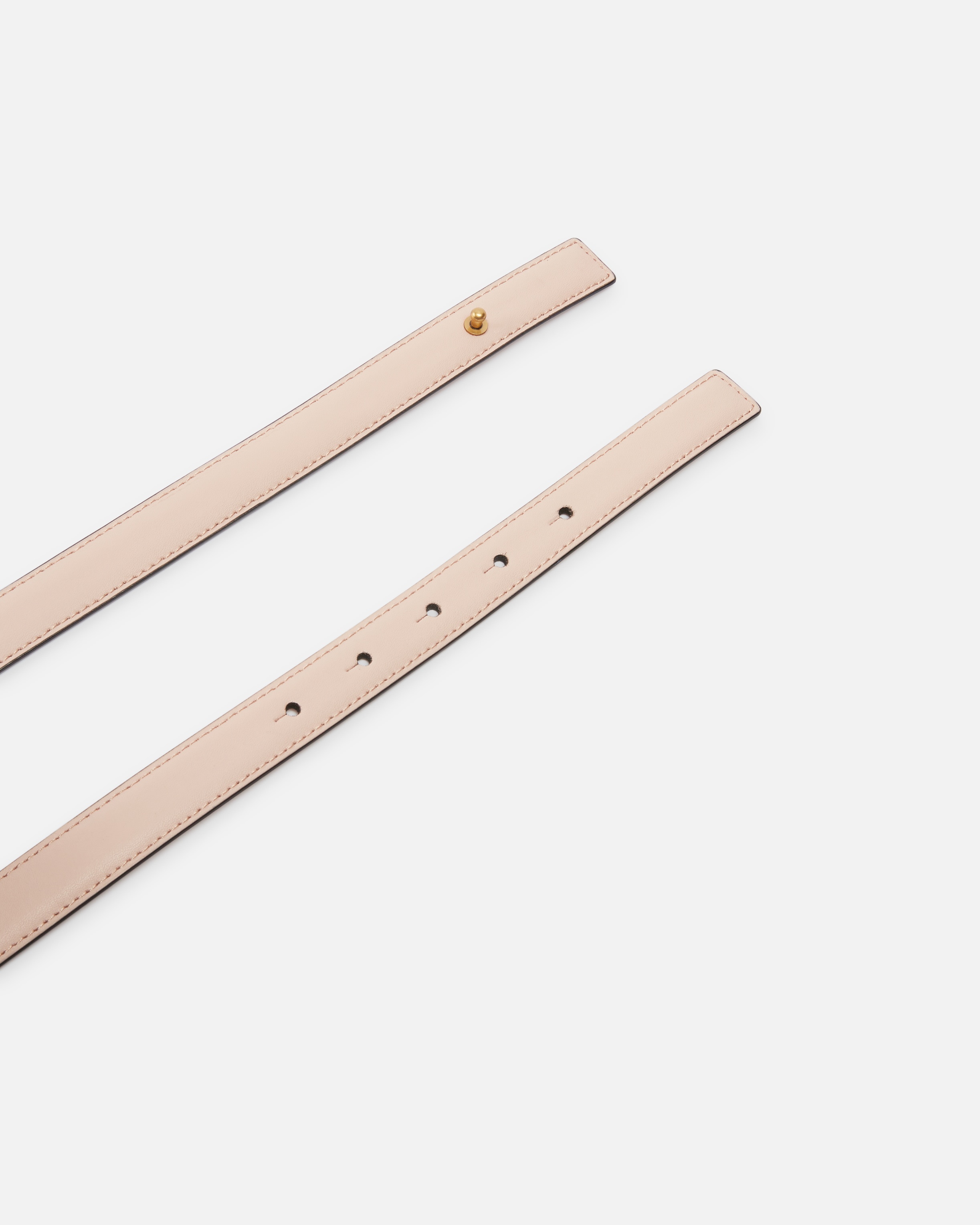 THIN LEATHER 2 CM BELT WITH CHAIN - 3
