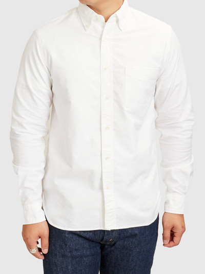 BEAMS PLUS Oxford Button-Down Shirt in White outlook