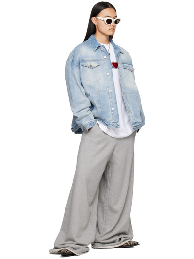 VETEMENTS Gray Embroidered Sweatpants outlook