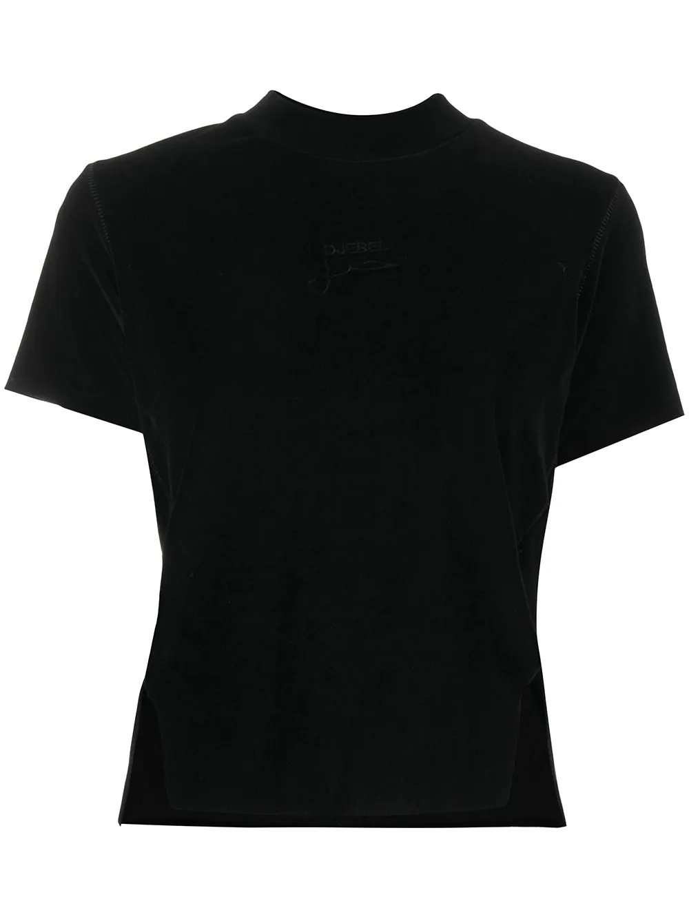 slit detail crew neck T-Shirt - 1