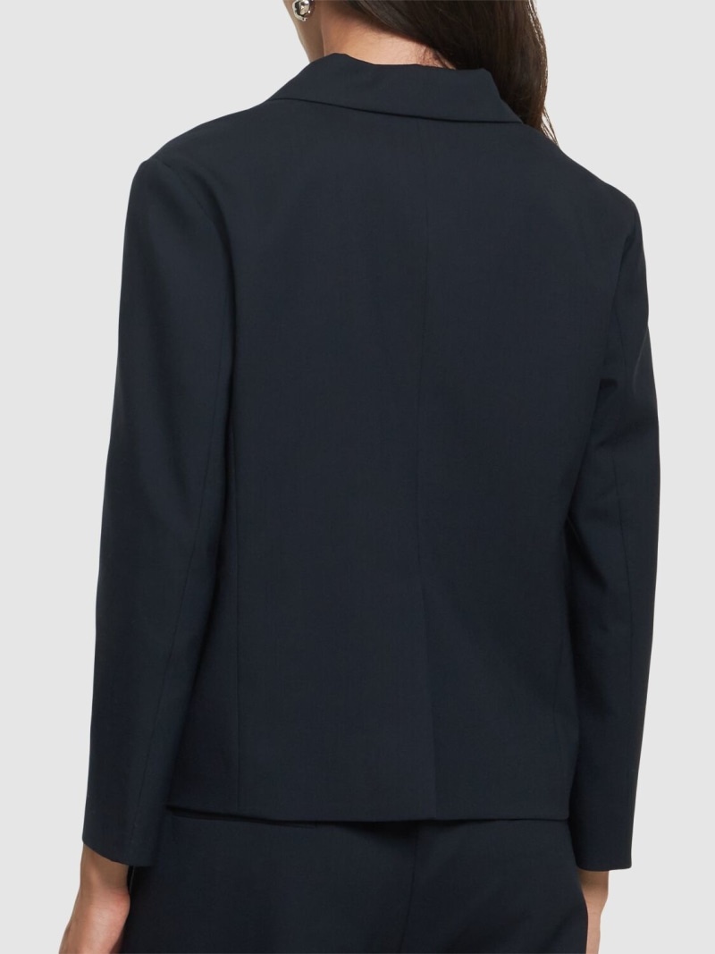 Single breast wool jacket - 4