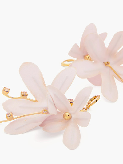 Marni Flower-drop crystal-embellished earrings outlook