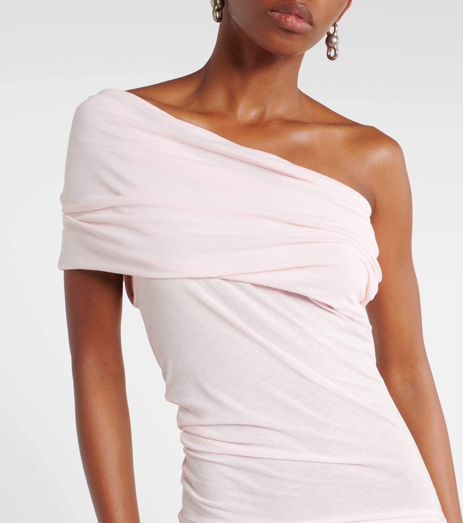Pillar cotton-blend jersey maxi dress - 4