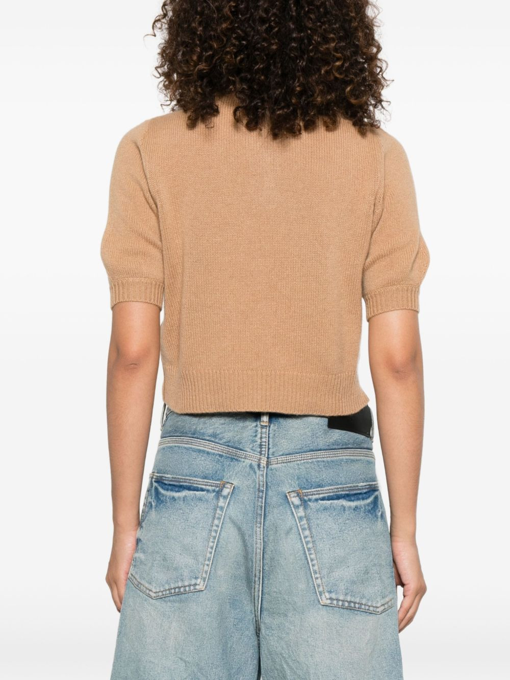 patch-pocket polo-neck top - 4