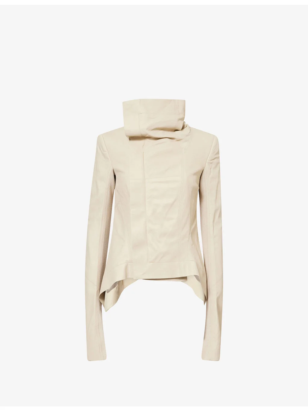 Naska Asymmetric-Hem Leather Jacket - 1