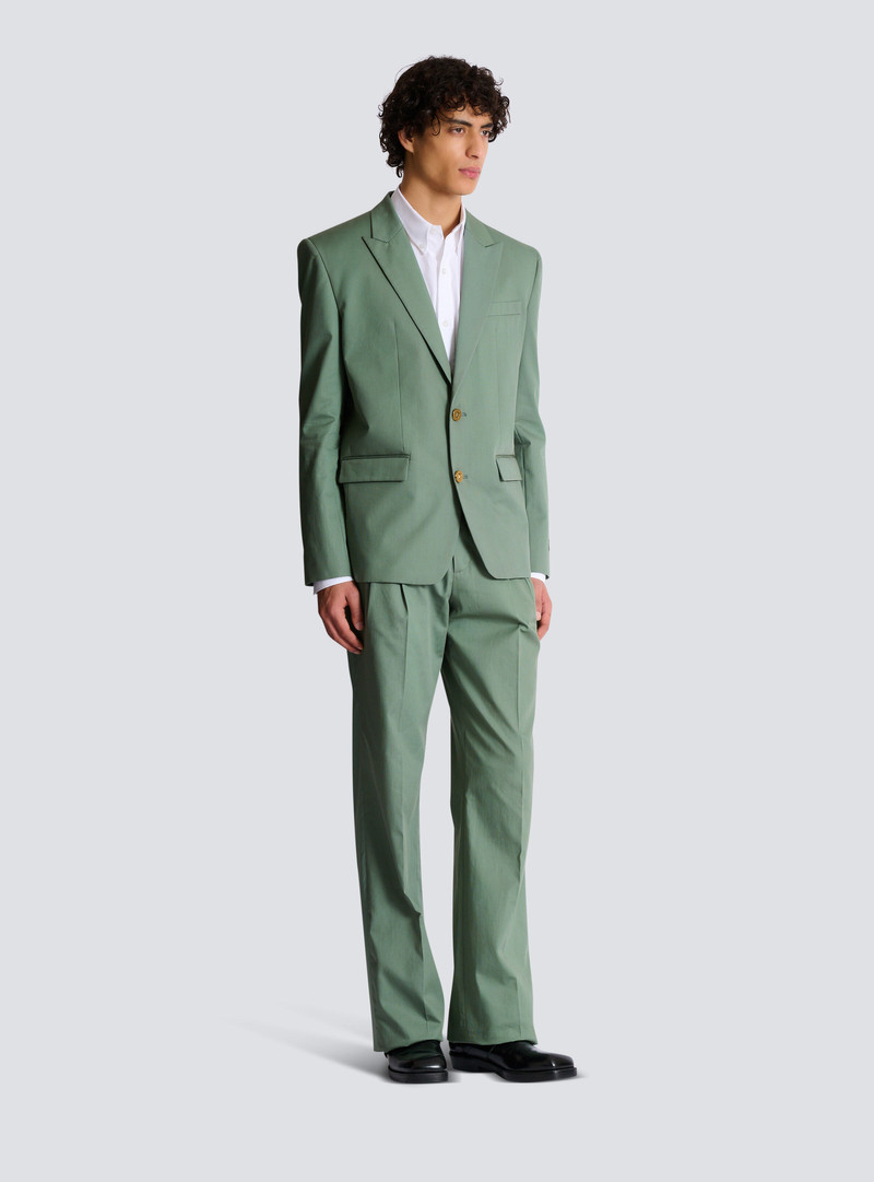 Cotton twill 2-button jacket 3
