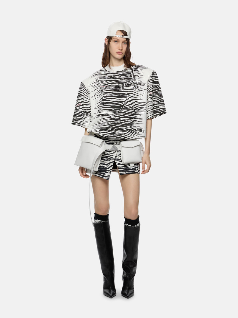 THE ATTICO ''CLOE'' WHITE AND BLACK MINI SKIRT outlook