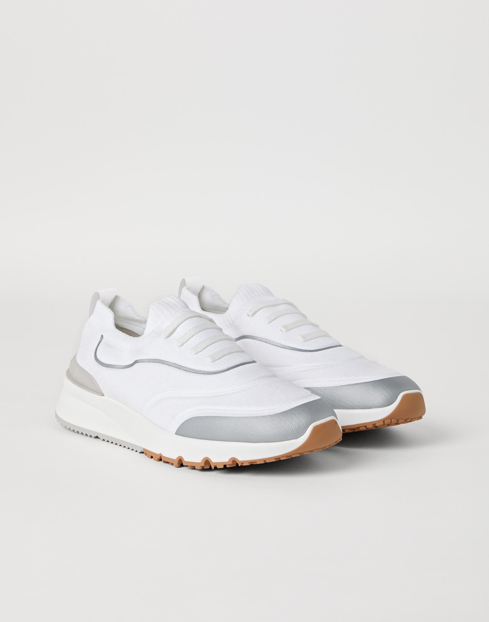 Techno cotton knit runners with heat-bonded details - 1