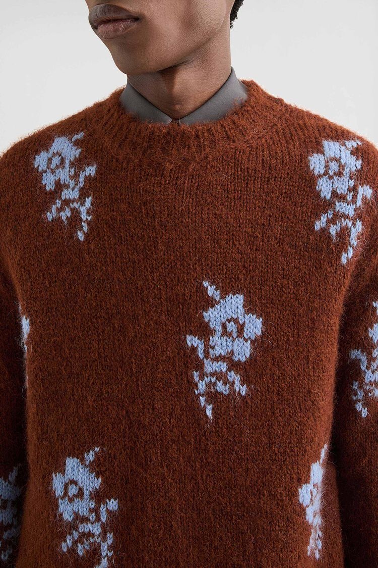Wool Blend Crew-Neck Sweater - 3
