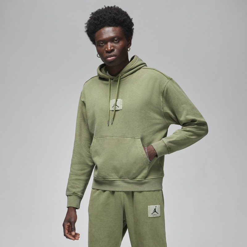 Men's Jordan Flight Fleece Washed Pullover Hoodie - 1