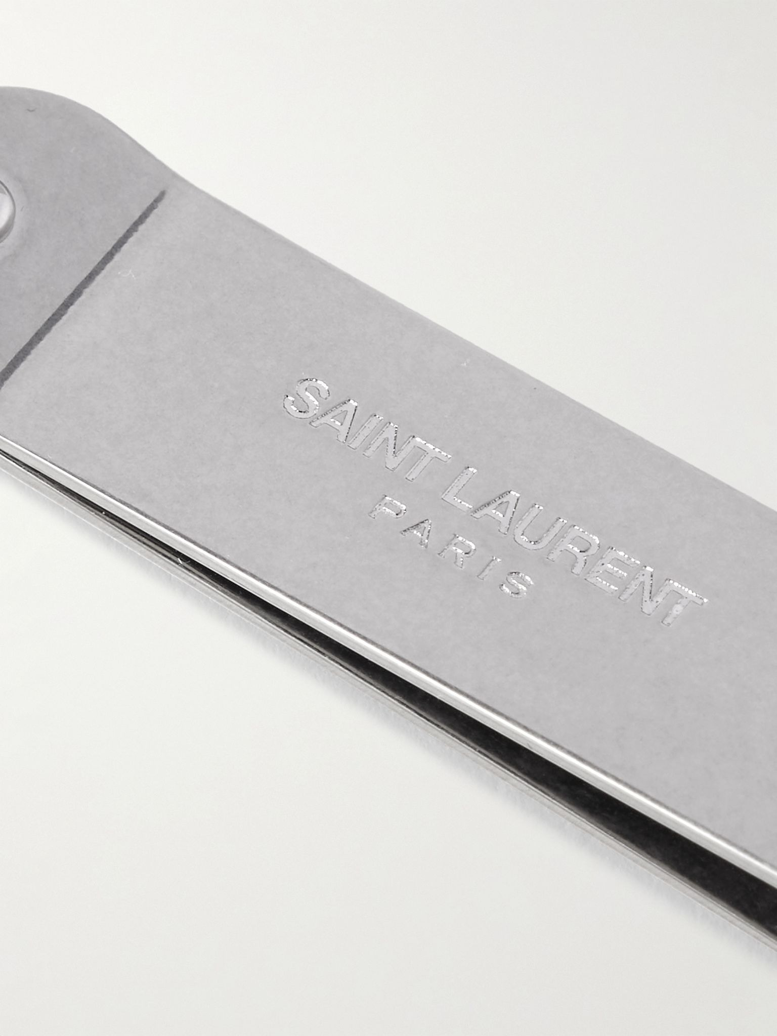 Logo-Engraved Silver-Tone Money Clip Silver - 3