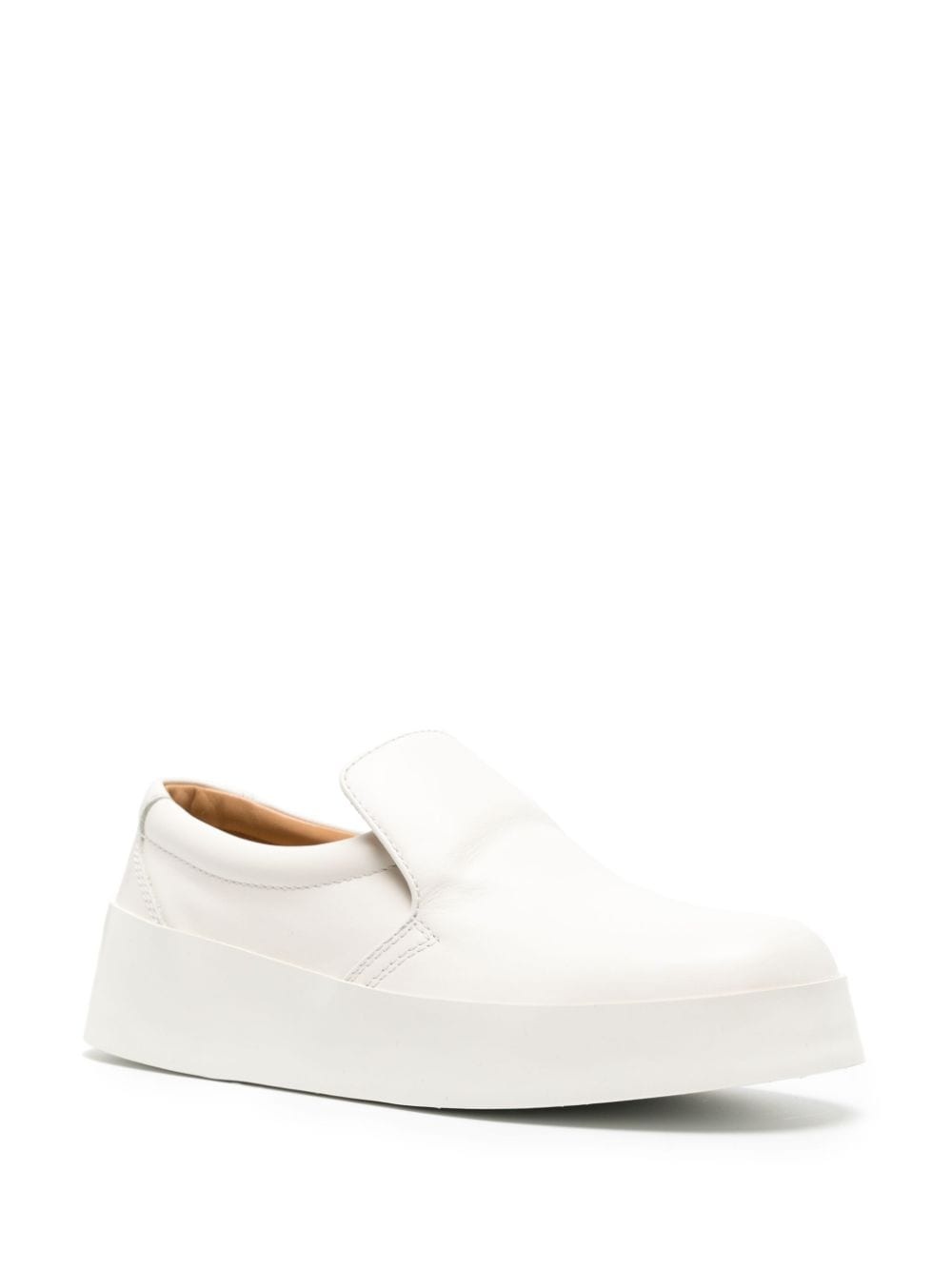 slip-on leather sneakers - 2