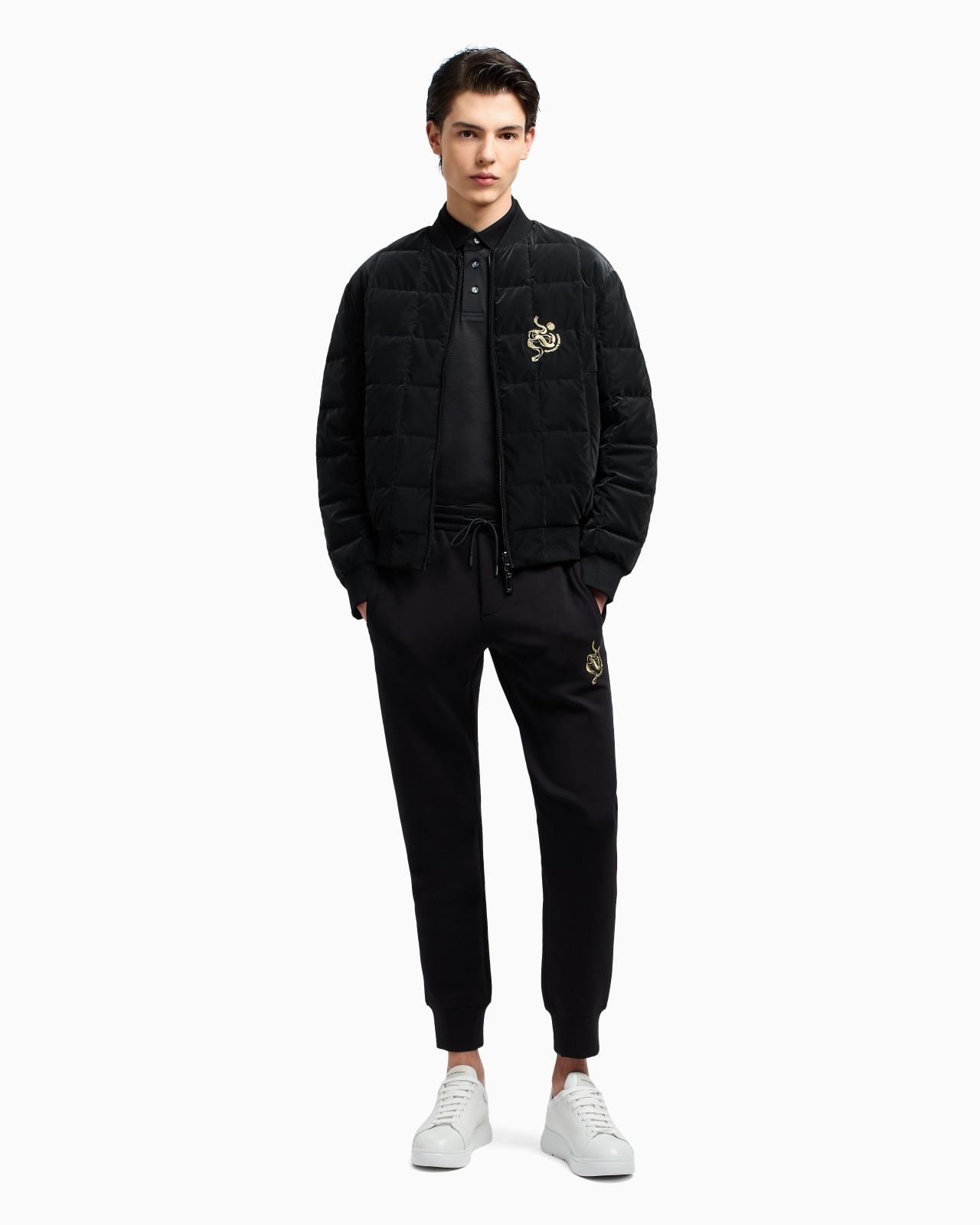 REVERSIBLE BLOUSON IN SHINY QUILTED NYLON WITH LUNAR NEW YEAR EMBROIDERY - 4