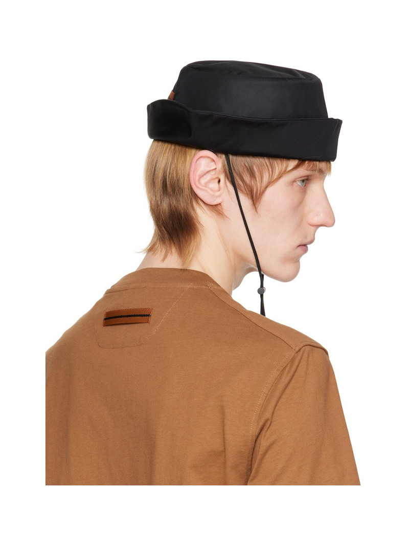 Black Chin Strap Bucket Hat 3