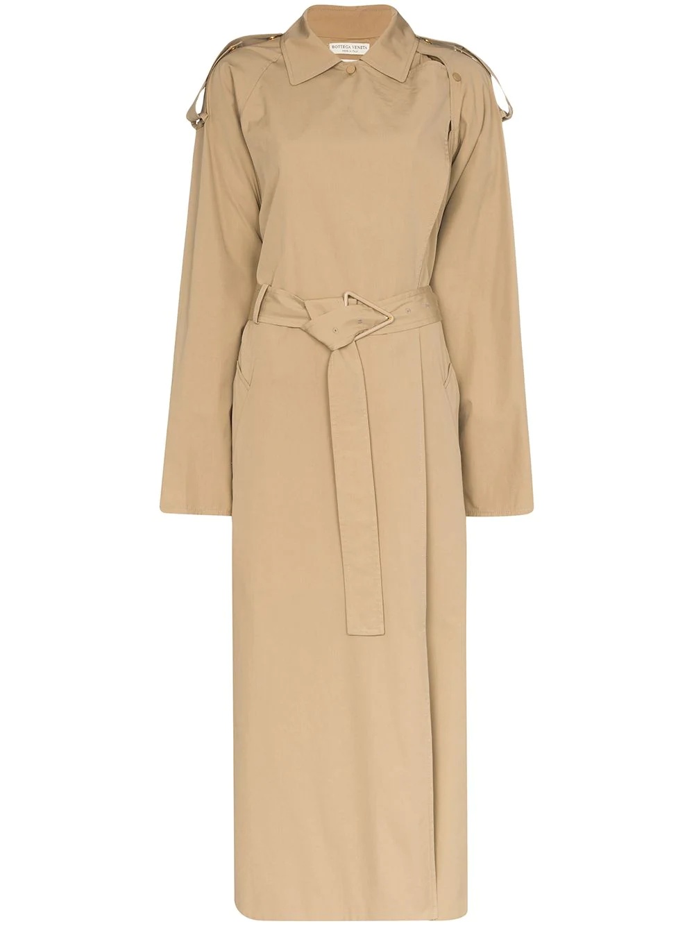 belted trench coat - 1