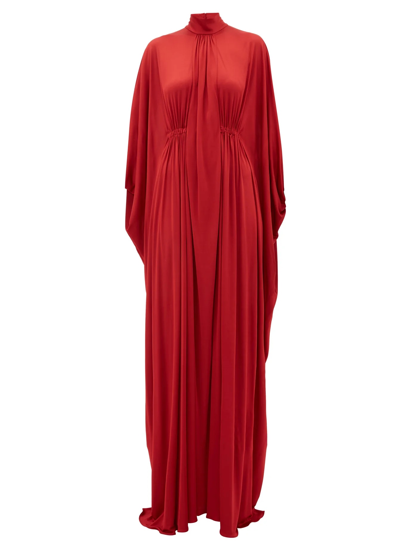 Cape draped satin gown - 1