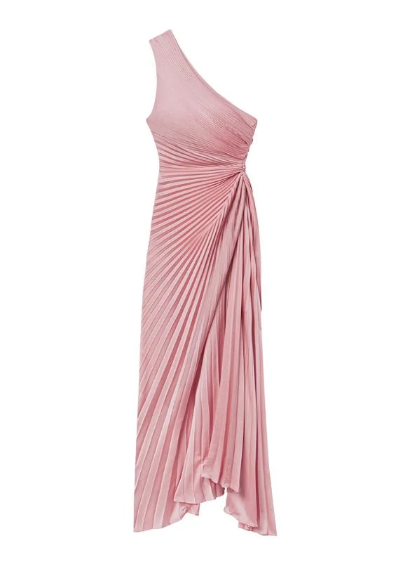 Lara Satin Pleated Gown - 1