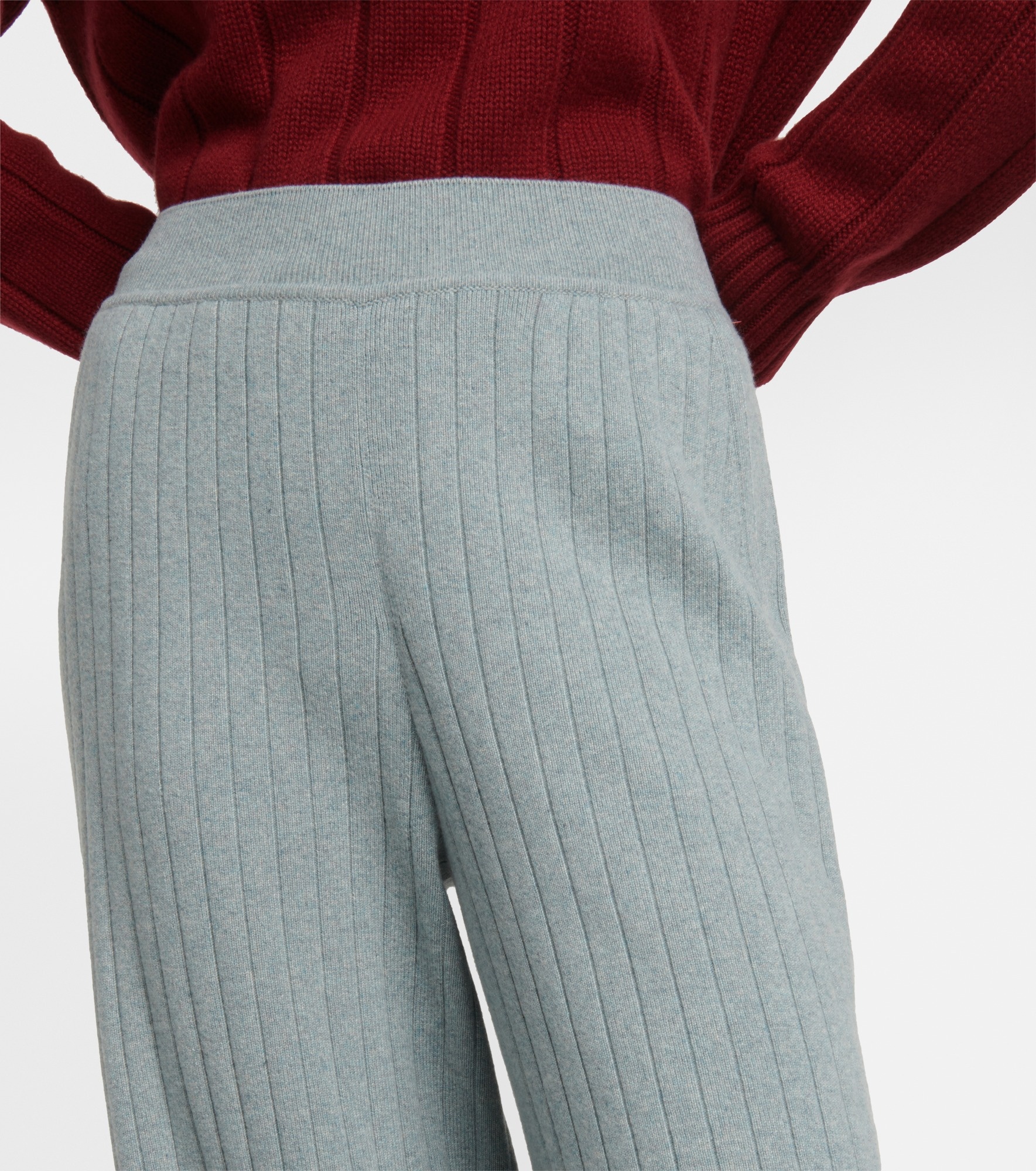 Ribbed-knit cashmere pants - 4