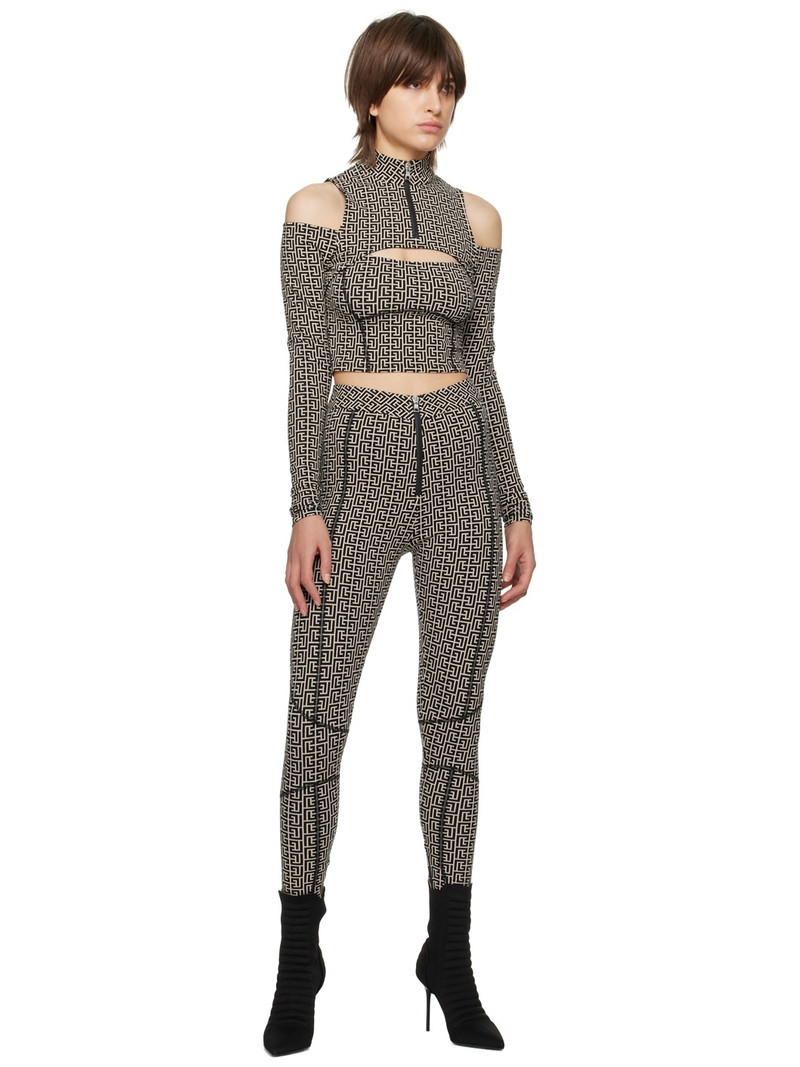 Balmain Black Cutout Long Sleeve T-Shirt outlook