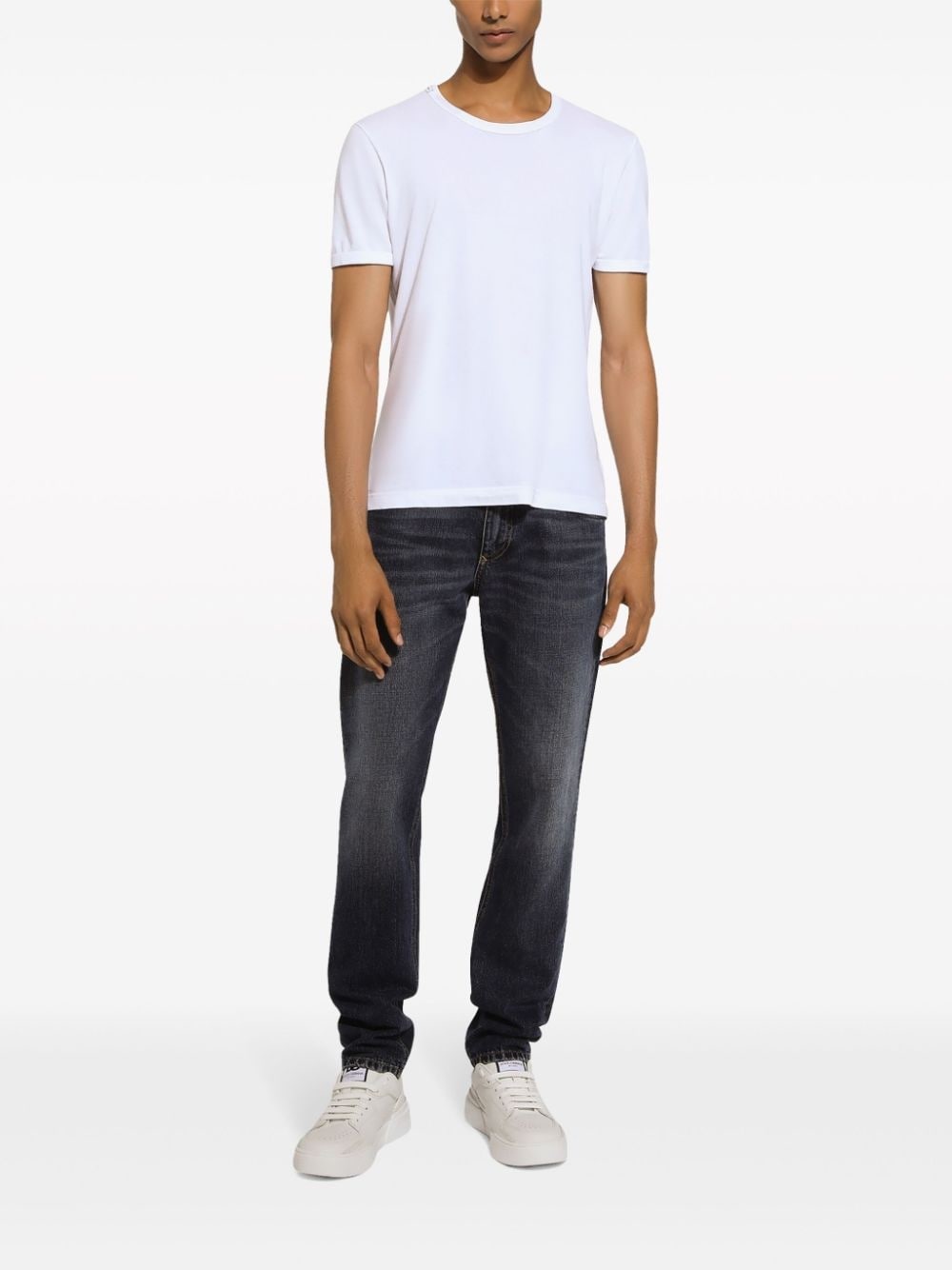 straight-leg cotton jeans - 3