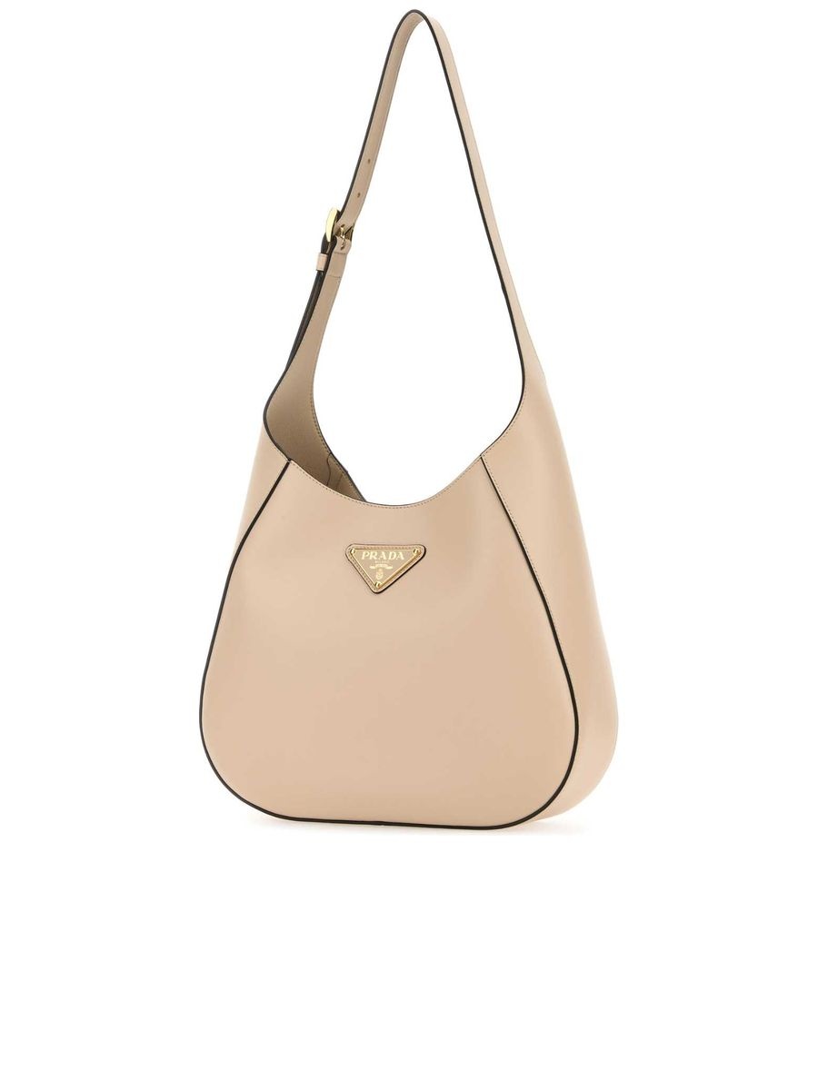 Logo Plaque Medium Hobo Bag Pink - 2