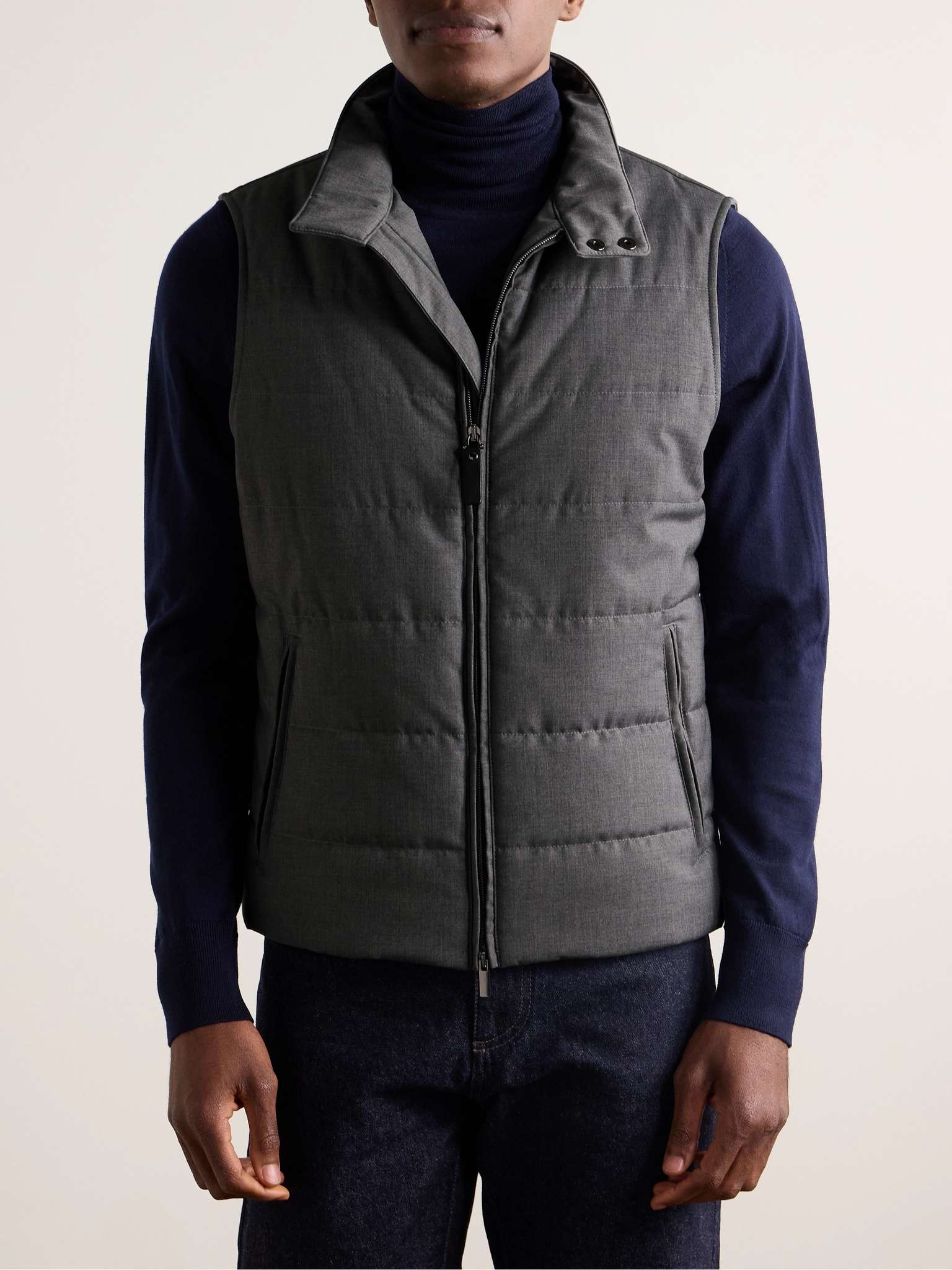 Quilted Padded Canvas Gilet - 4