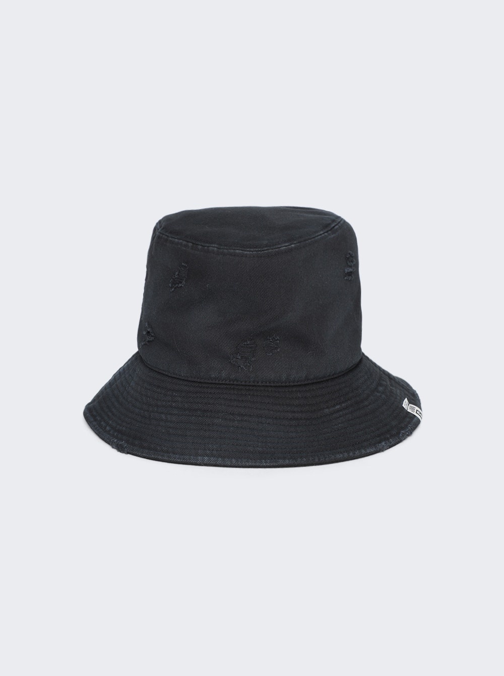 Distressed Oversized Bucket Hat Black - 1