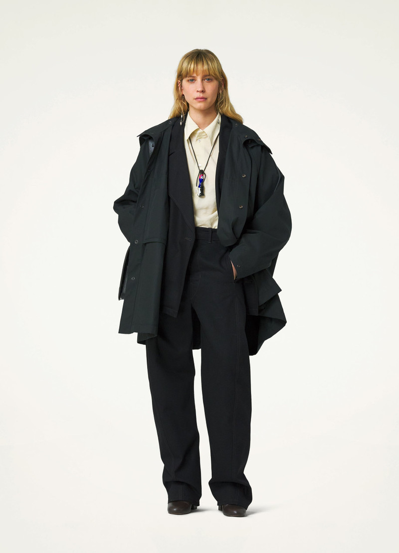 Lemaire RAINCOAT WITH DETACHABLE HOOD | REVERSIBLE