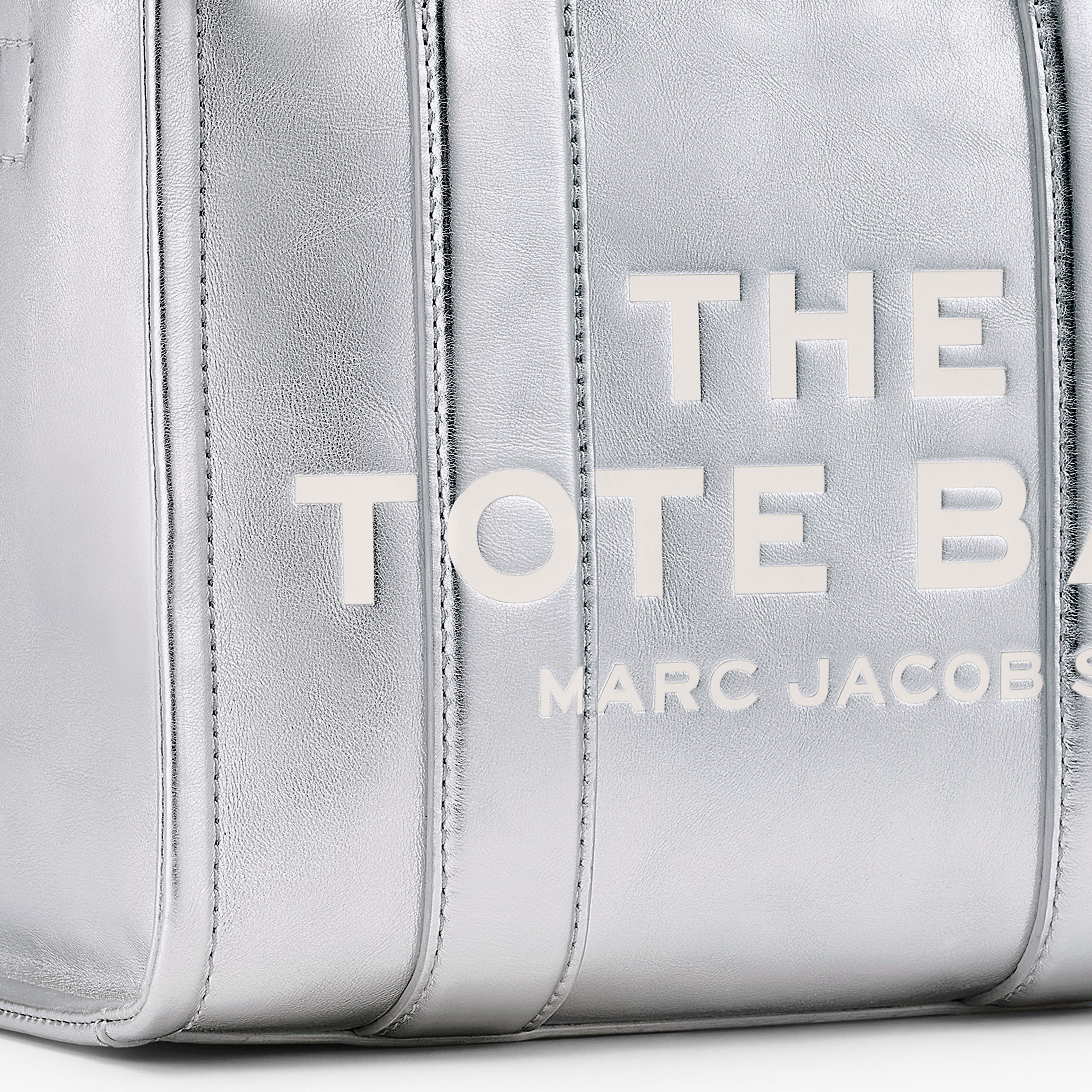 THE METALLIC LEATHER SMALL TOTE BAG - 5