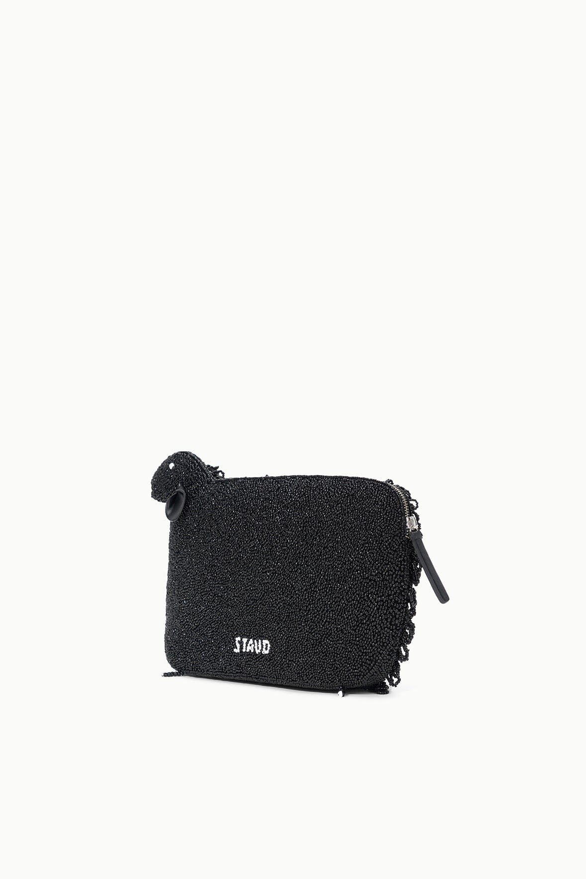 STAUD DOLLY BEADED CLUTCH BLACK - 3