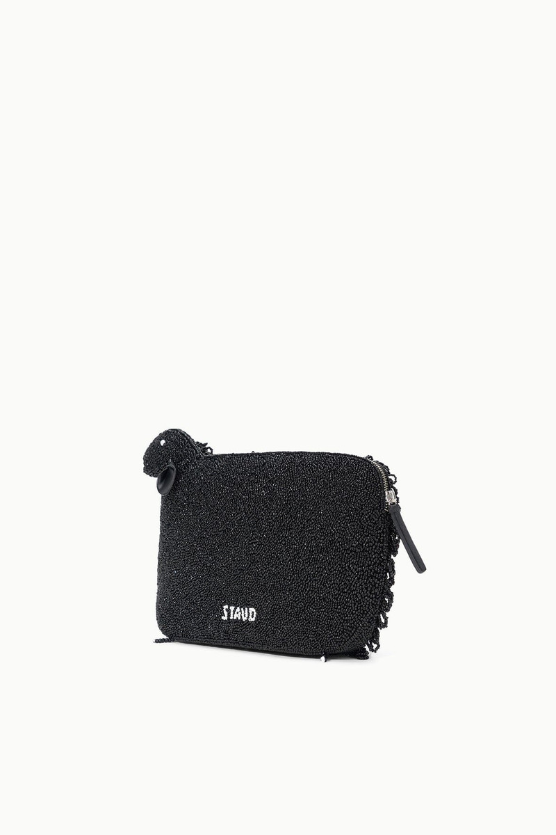 STAUD DOLLY BEADED CLUTCH BLACK 3