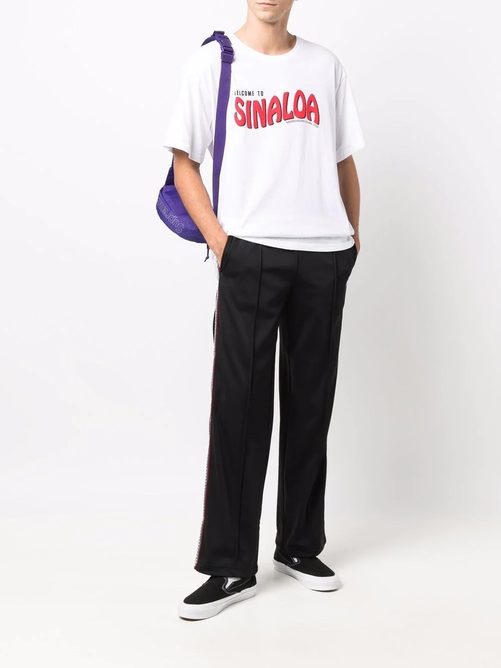 Cross-logo side-stripe track pants - 2