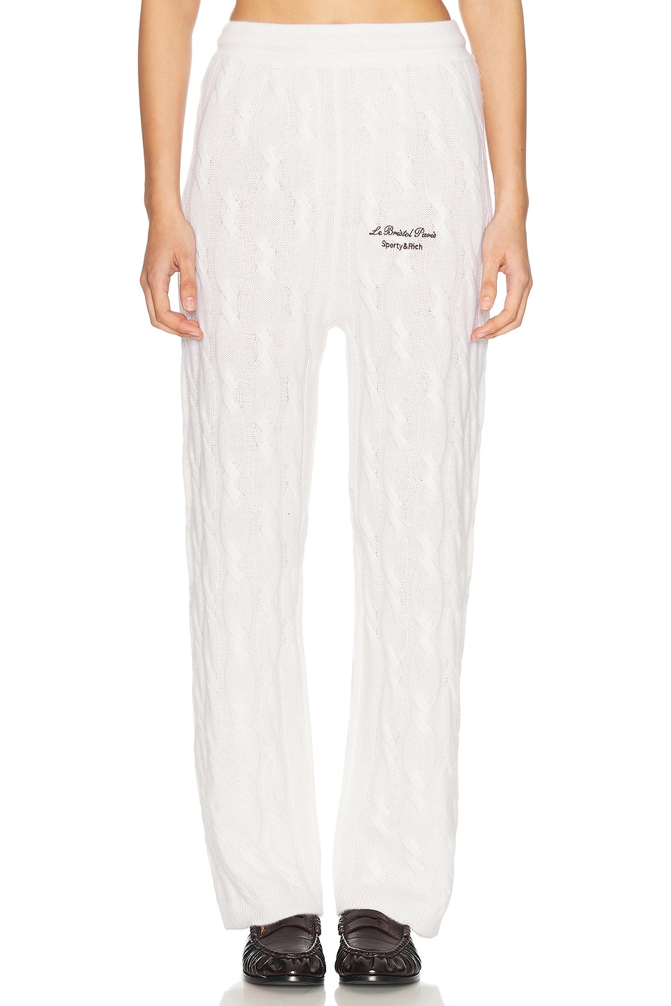 X Le Bristol Paris Faubourg Cable Knit Cashmere Pant - 1
