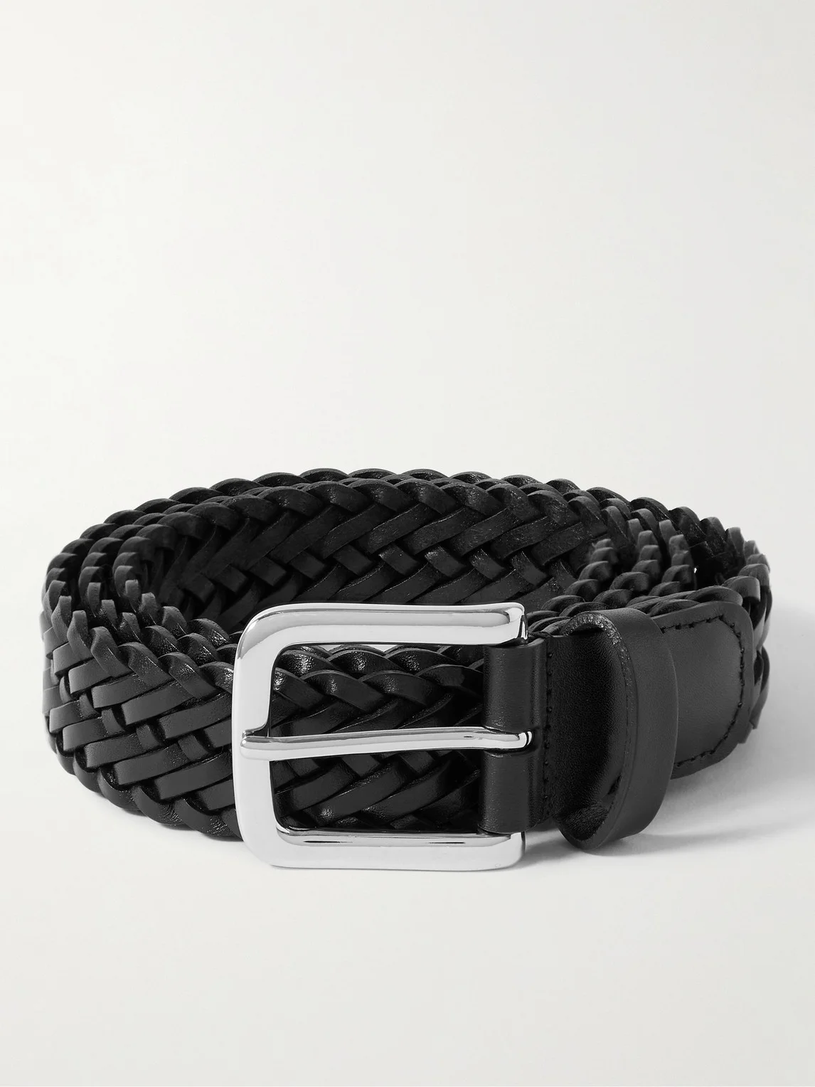 3cm Woven Leather Belt - 1