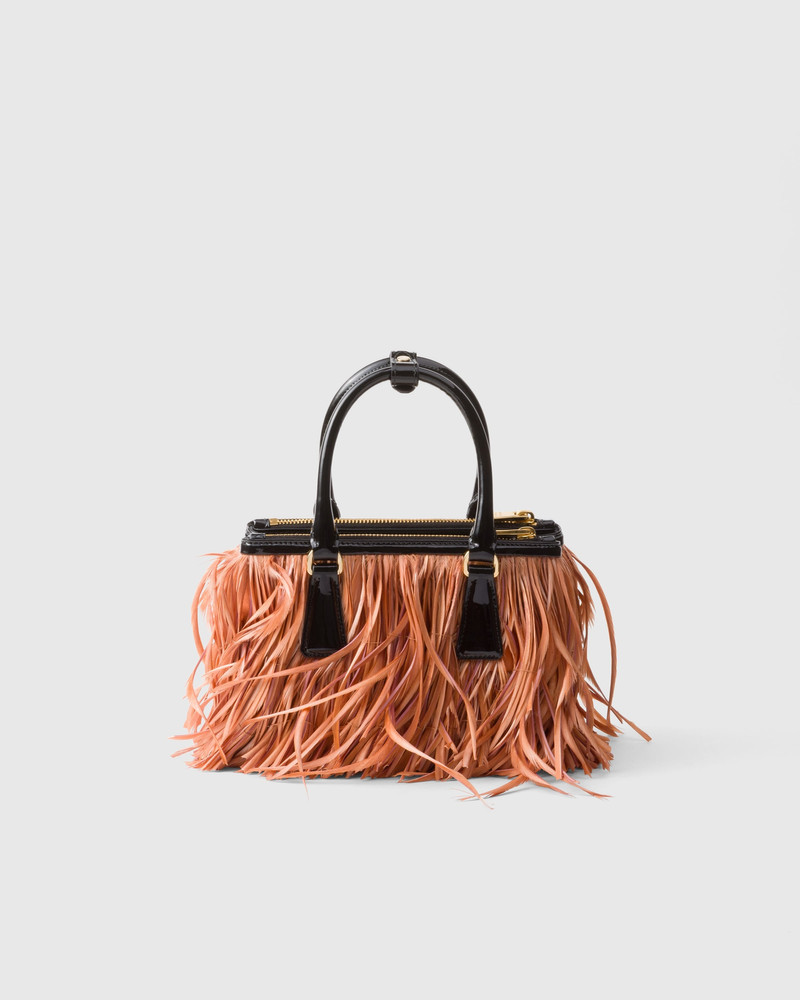 Prada Galleria mini-bag with feather trim 4