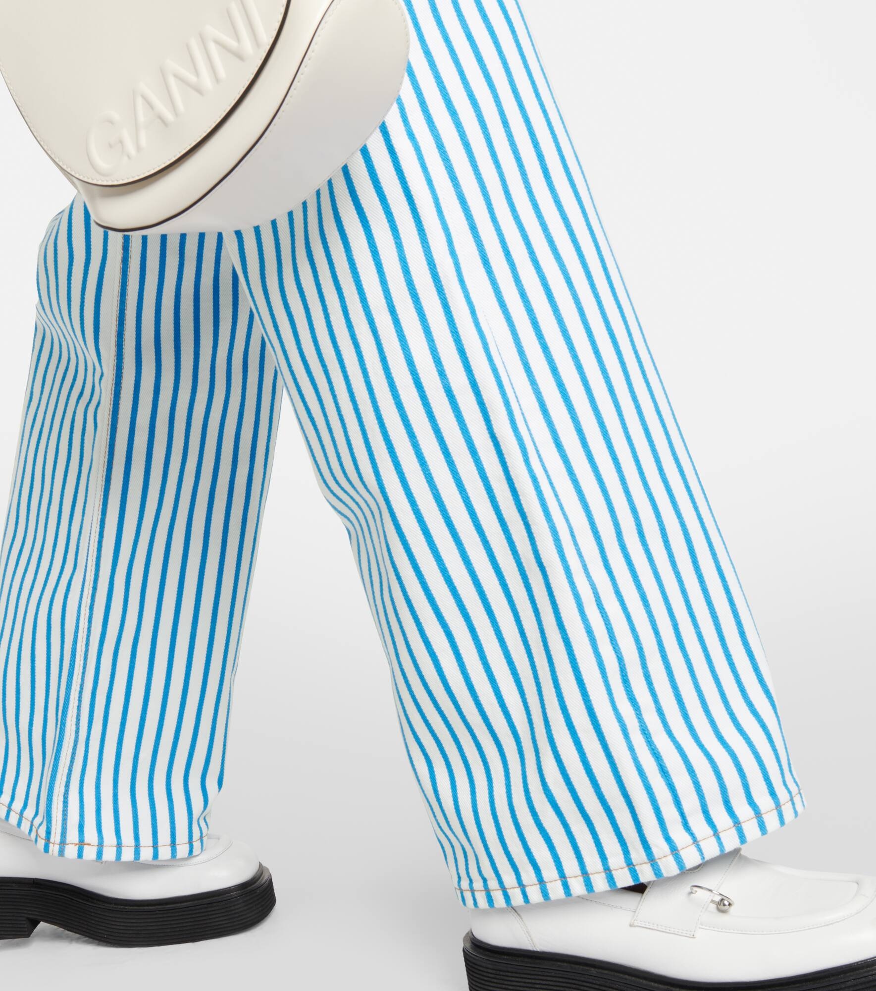 Magny striped high-rise straight jeans - 5