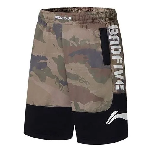 Li-Ning BadFive Graphic Basketball Shorts 'Army Green Camo' AAPS031-9 - 1