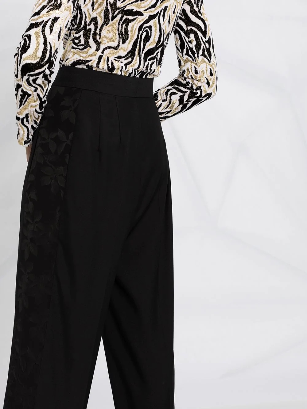 high-waisted tailored trousers - 5