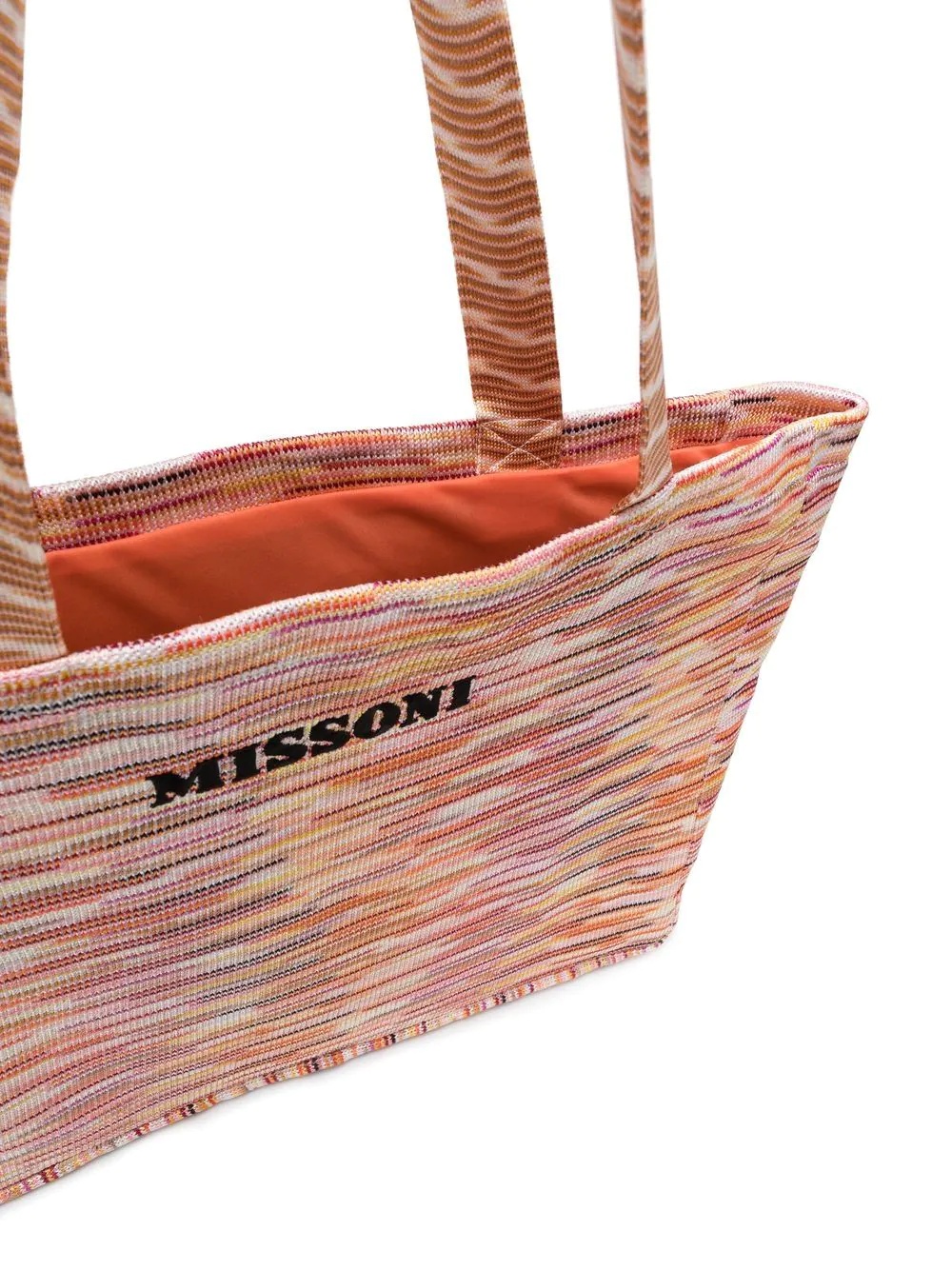 logo-print knitted tote bag - 5